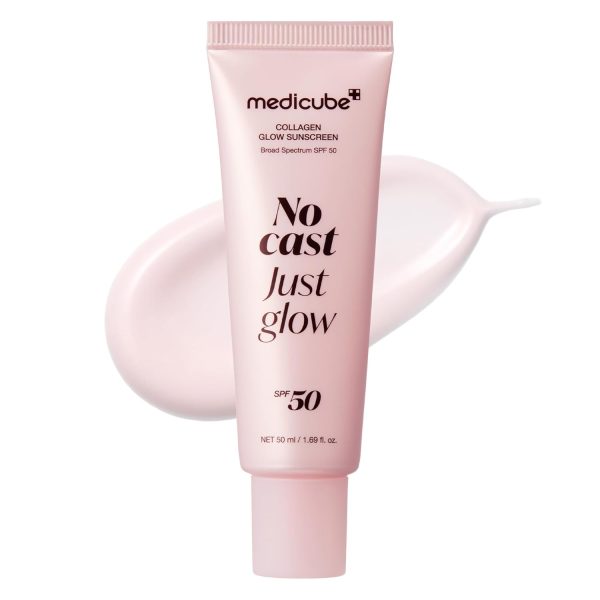 medicube No Cast Just Glow Collagen Sunscreen | SPF 50 Broad Spectrum Face Sunscreen | Lightweight, Non-Sticky, Hydrating Formula | Peptide, Cica for Soothing & Glow | Stocking Stuffers for Women-0 medicube No Cast Just Glow Collagen Sunscreen | SPF 50 Broad Spectrum Face Sunscreen | Lightweight, Non-Sticky, Hydrating Formula | Peptide, Cica for Soothing & Glow | Stocking Stuffers for Women-0